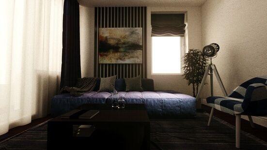 Фото № 2: Дизайн-проект трехкомнатной квартиры 92.2  м² стиль Лофт для ЖК Центральный