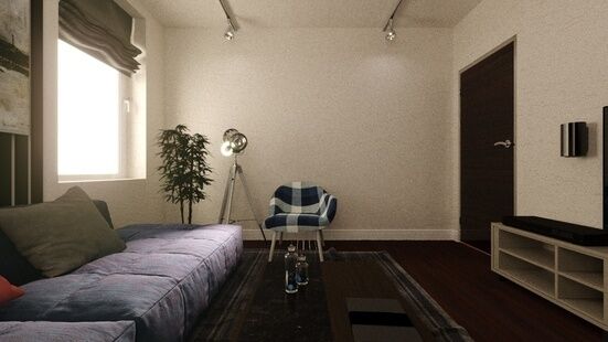 Фото № 3: Дизайн-проект трехкомнатной квартиры 92.2  м² стиль Лофт для ЖК Центральный