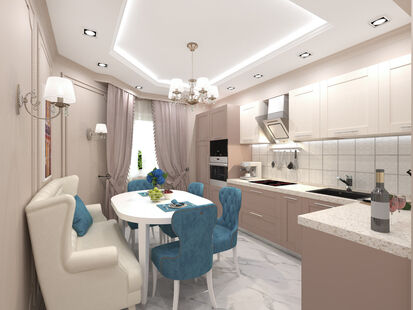 Фото № 5: Дизайн-проект трехкомнатной квартиры 114.8  м² стиль Современная классика п-44т