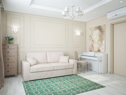 Фото № 6: Дизайн-проект трехкомнатной квартиры 73.4  м² стиль Современная классика для ЖК Лазурный