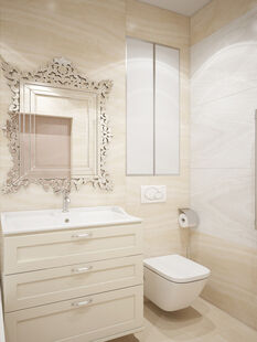 Фото № 2: Дизайн-проект трехкомнатной квартиры 73.4  м² стиль Современная классика для ЖК Лазурный