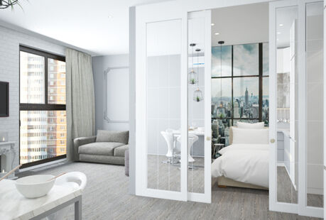 Фото № 1: Дизайн-проект квартиры-студии 20.9  м² стиль Минимализм для ЖК Эверест