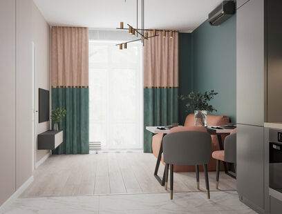 Фото № 5: Дизайн-проект евро двухкомнатной квартиры 63.2  м² стиль Современный для ЖК Первый ключ