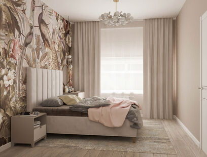 Фото № 4: Дизайн-проект евро двухкомнатной квартиры 63.2  м² стиль Современный для ЖК Первый ключ