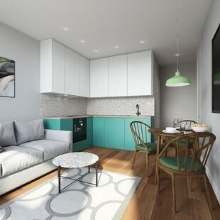 Фото № 5: Дизайн-проект евро трехкомнатной квартиры 54.0  м² Современный стиль для ЖК Московский