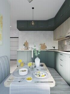 Фото № 6: Дизайн-проект евро трехкомнатной квартиры 58.32  м² Скандинавский стиль для ЖК Москвичка