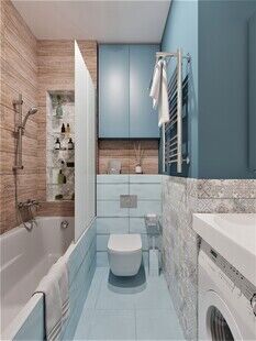 Фото № 2: Дизайн-проект евро трехкомнатной квартиры 58.32  м² Скандинавский стиль для ЖК Москвичка