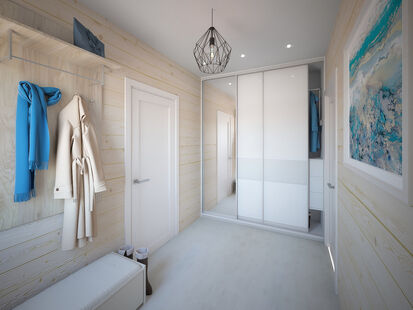 Фото № 1: Дизайн-проект прихожей 5.4  м² стиль Прованс для ЖК Серебряные звоны-2