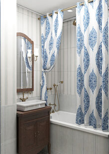 Фото № 1: Дизайн-проект ванной 2.5  м² стиль Прованс для ЖК Центральный