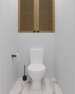 Фото № 1: Дизайн-проект туалета 2.2  м² Скандинавский стиль для ЖК Смайлино