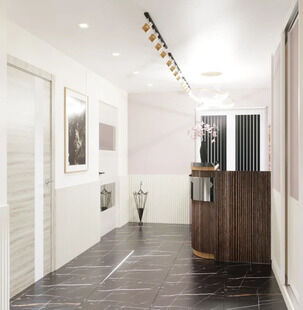 Фото № 6: Дизайн-проект коммерческого помещения 47.72  м² стиль Модернизм для стоматологической клиники