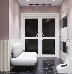 Фото № 2: Дизайн-проект коммерческого помещения 47.72  м² стиль Модернизм для стоматологической клиники