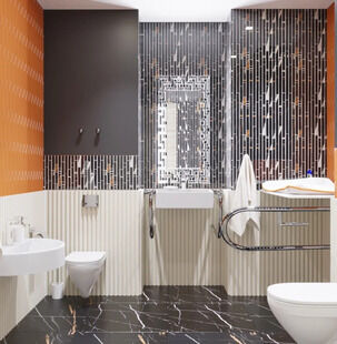 Фото № 3: Дизайн-проект коммерческого помещения 47.72  м² стиль Модернизм для стоматологической клиники