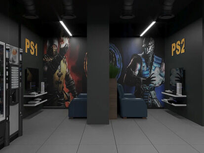 Фото № 1: Дизайн-проект коммерческого помещения 138.42  м² Стиль Хай-тек для компьютерного клуба