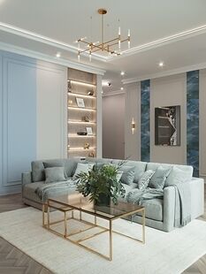 Фото № 2: Дизайн-проект пятикомнатной квартиры 299.09  м² стиль Арт-деко пентхаус shanghai