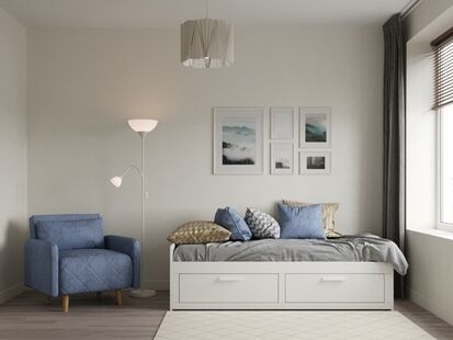 Фото № 1: Дизайн-проект двухкомнатной квартиры 53.03  м² Современный стиль для ЖК Домашний