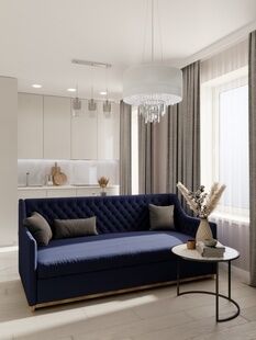 Фото № 2: Дизайн-проект трехкомнатной квартиры 62.76  м² стиль Модернизм для ЖК Суханово Spa Deluxe