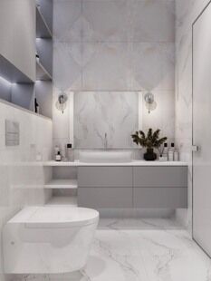 Фото № 6: Дизайн-проект трехкомнатной квартиры 62.76  м² стиль Модернизм для ЖК Суханово Spa Deluxe