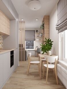 Фото № 6: Дизайн-проект двухкомнатной квартиры 70.83  м² Современный стиль для ЖК Суханово Spa Deluxe