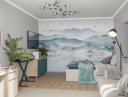 Фото № 2: Дизайн-проект однокомнатной квартиры 51.97  м² Современный стиль для ЖК Звезды столиц