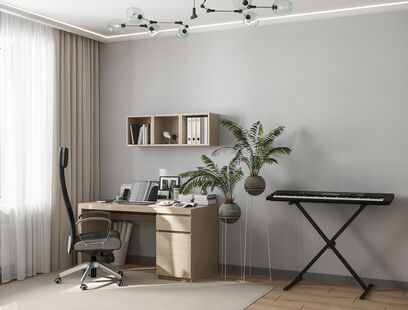 Фото № 4: Дизайн-проект однокомнатной квартиры 51.97  м² Современный стиль для ЖК Звезды столиц