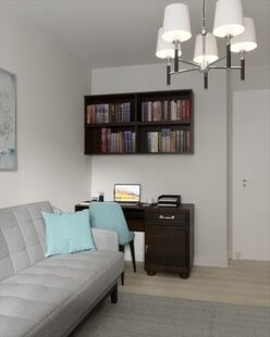 Фото № 3: Дизайн-проект двухкомнатной квартиры 70.83  м² Стиль Контемпорари для ЖК в г. Пушкино