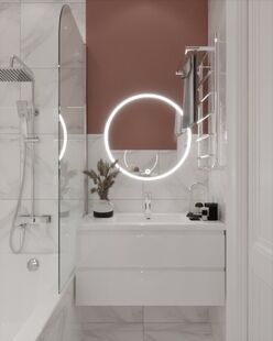 Фото № 4: Дизайн-проект двухкомнатной квартиры 70.83  м² Стиль Контемпорари для ЖК в г. Пушкино