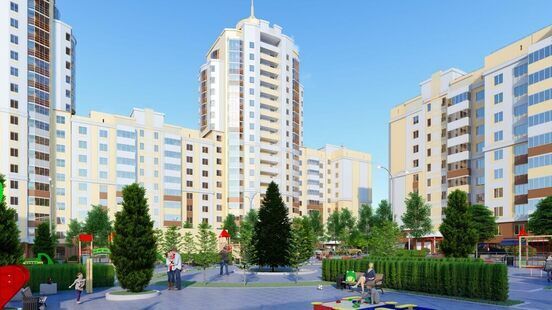 Фото № 3: Дизайн-проект экстерьера 500.0  м² Современный стиль для ЖК по ул. Васенко