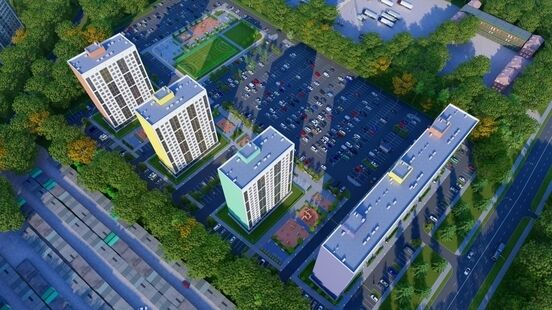 Фото № 4: Дизайн-проект экстерьера 1000.0  м² Современный жилой комплекс с развитой инфраструктурой для ЖК на Ватутина