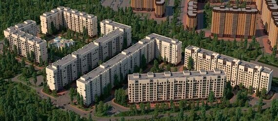 Фото № 1: Дизайн-проект экстерьера 500.0  м² Современный стиль для ЖК Афродита 2