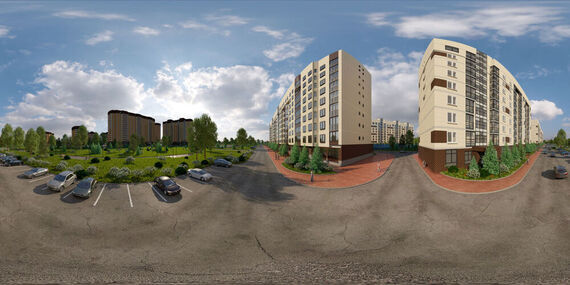 Фото № 2: Дизайн-проект экстерьера 500.0  м² Современный стиль для ЖК Афродита 2