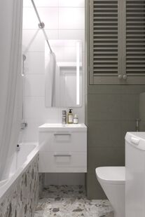 Фото № 6: Дизайн-проект двухкомнатной квартиры 44.47  м² Стиль Контемпорари для ЖК Московский