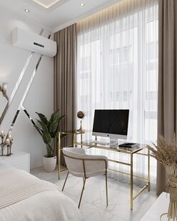 Фото № 6: Дизайн-проект трехкомнатной квартиры 83.59  м² стиль Модернизм для ЖК Скандинавия-Юг