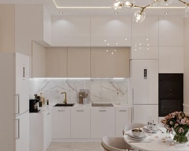 Фото № 3: Дизайн-проект трехкомнатной квартиры 83.59  м² стиль Модернизм для ЖК Скандинавия-Юг