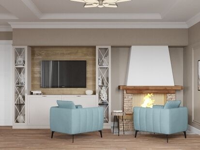 Фото № 5: Дизайн-проект дома/коттеджа 64.8  м² Современный стиль для этажа частного дома