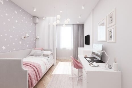 Фото № 2: Дизайн-проект четырехкомнатной квартиры 85.41  м² стиль Модернизм для ЖК в г. Химки