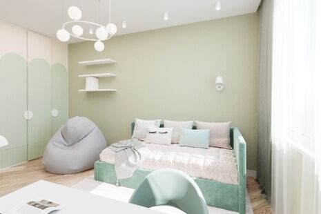 Фото № 3: Дизайн-проект четырехкомнатной квартиры 85.41  м² стиль Модернизм для ЖК в г. Химки