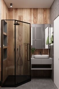 Фото № 4: Дизайн-проект четырехкомнатной квартиры 85.41  м² стиль Модернизм для ЖК в г. Химки