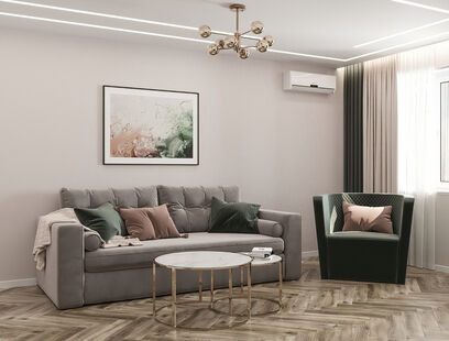 Фото № 1: Дизайн-проект трехкомнатной квартиры 112.2  м² Современный стиль для ЖК Московский