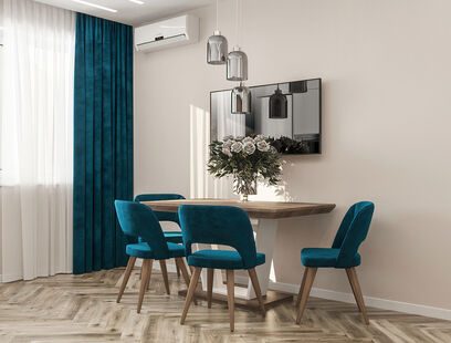 Фото № 4: Дизайн-проект трехкомнатной квартиры 112.2  м² Современный стиль для ЖК Московский