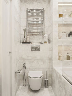 Фото № 6: Дизайн-проект трехкомнатной квартиры 112.2  м² Современный стиль для ЖК Московский