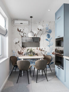 Фото № 3: Дизайн-проект четырехкомнатной квартиры 62.8  м² Современный стиль для ЖК Московский