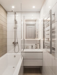 Фото № 2: Дизайн-проект четырехкомнатной квартиры 62.8  м² Современный стиль для ЖК Московский