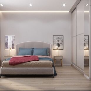 Фото № 4: Дизайн-проект двухкомнатной квартиры 69.56  м² Стиль Контемпорари для ЖК Опалиха О3