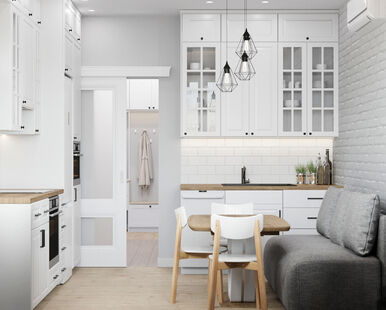 Фото № 1: Дизайн-проект трехкомнатной квартиры 85.1  м² Скандинавский стиль для ЖК Московский