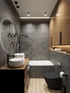 Фото № 4: Дизайн-проект двухкомнатной квартиры 38.79  м² Современный стиль для ЖК Stellar City