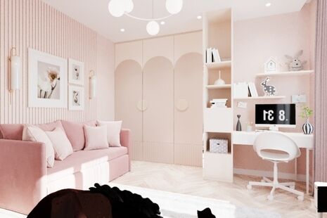 Фото № 3: Дизайн-проект четырехкомнатной квартиры 106.9  м² Современный стиль для ЖК Ольховский парк