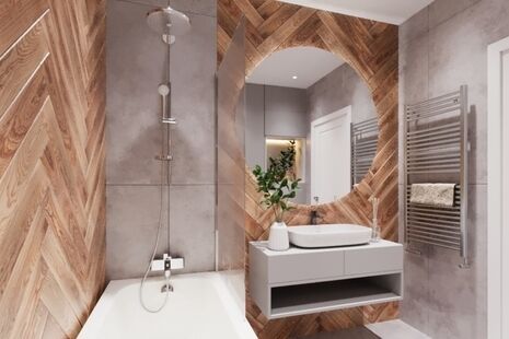 Фото № 5: Дизайн-проект четырехкомнатной квартиры 106.9  м² Современный стиль для ЖК Ольховский парк