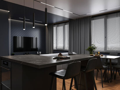 Фото № 2: Дизайн-проект двухкомнатной квартиры 64.7  м² Стиль Минимализм для ЖК Дом на Львовской