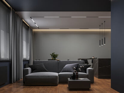 Фото № 3: Дизайн-проект двухкомнатной квартиры 64.7  м² Стиль Минимализм для ЖК Дом на Львовской